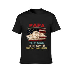 USA The Man The Myth The Bad Influence - Gift for Dad, Personalized Custom Unisex T-shirt - joliny