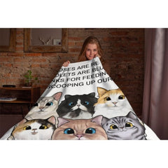 Violets Are Blue Thanks For Scooping Up Our Poo - Personalized Blanket - joliny