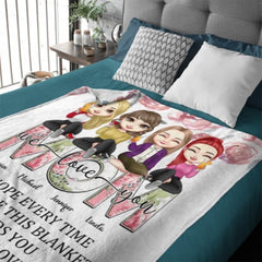 We Hope Every Time You Snuggle This Blanket - Family Personalized Custom Blanket - Birthday Gift For Mom - joliny