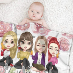 We Hope Every Time You Snuggle This Blanket - Family Personalized Custom Blanket - Birthday Gift For Mom - joliny