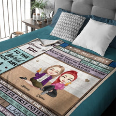 We Love You From All The Times - Family Personalized Custom Blanket - Birthday Gift For Mom From Daughter - joliny