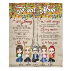 We Will Always Be Your Little Babies - Family Personalized Custom Blanket - Birthday Gift For Mom From Daughter - joliny