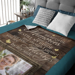 You Left Me Beautiful Memories & Your Love Is Still My Guide - Upload Image, Personalized Blanket - joliny