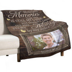 You Left Me Beautiful Memories & Your Love Is Still My Guide - Upload Image, Personalized Blanket - joliny