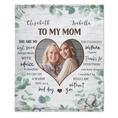 You're The Strongest Woman I Know - Upload Image, Gift For Mom, Personalized Blanket - joliny